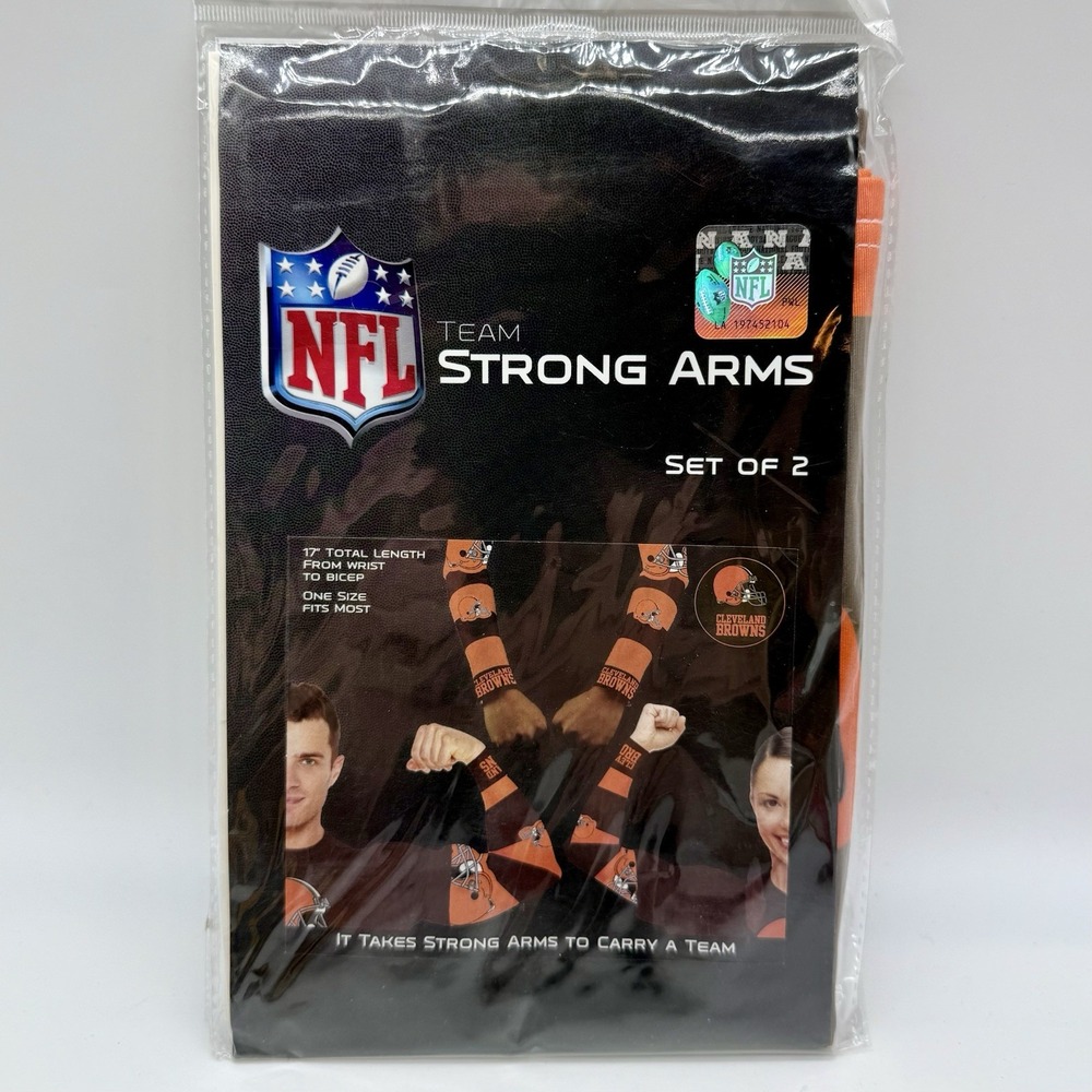 NFL Cleveland Browns Strong Arm‎ Fan Sleeves(2) Little Earth Licensed OSFM 17"